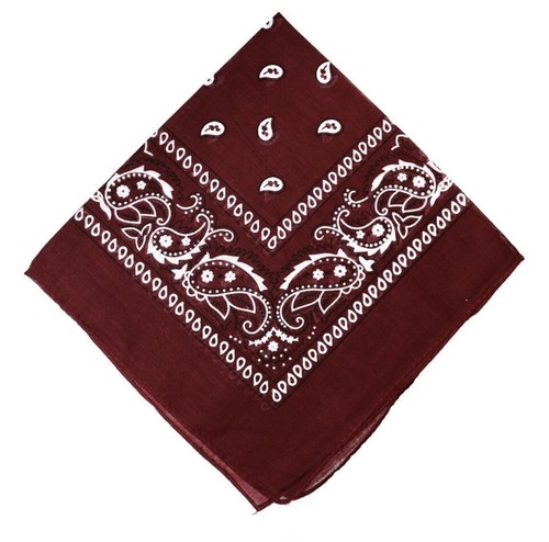 Maroon paisley bandana scarf - maroon,