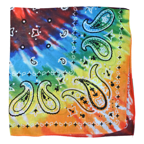 Red rose paisley bandana - red,