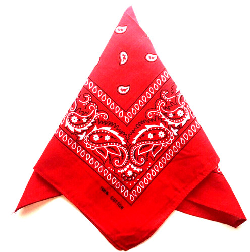 Red paisley bandana 100 - bandana, 100%
