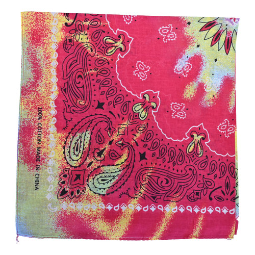 Red rose paisley bandana - red,