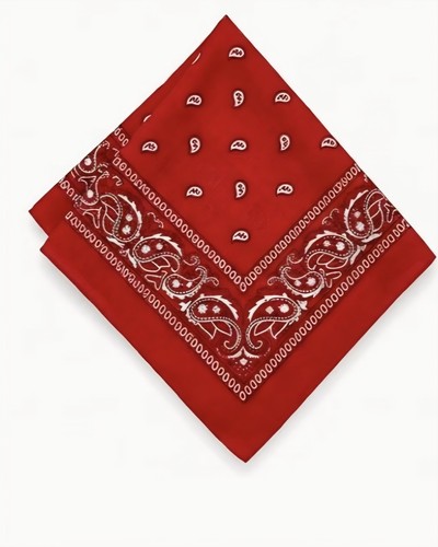 Red cowboy bandana scarf - red,