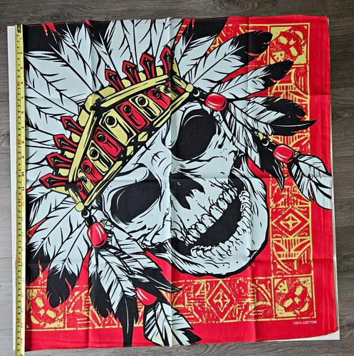 Gothic skull tea towel - skull, 100%